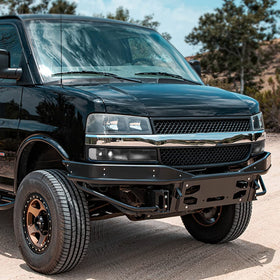 DNA MOTORING lights on van in driveway conveying restored look and road-ready reliability