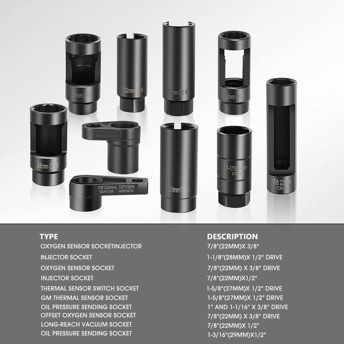 DNA MOTORING long barrel socket detail demonstrating protected reach for recessed sensors