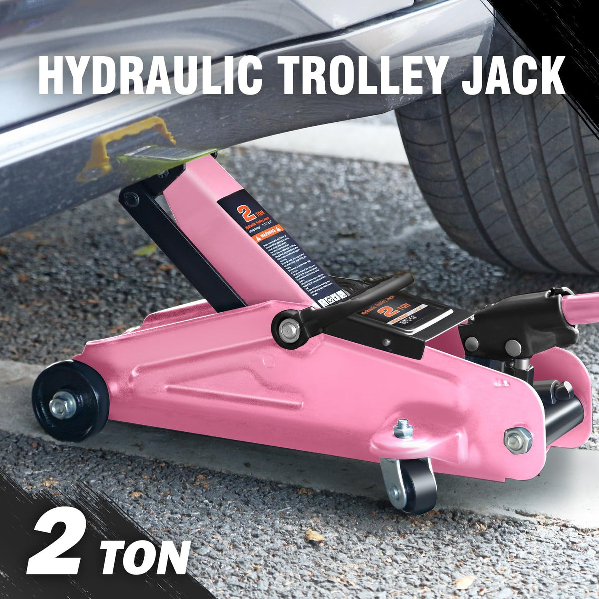 DNA Motoring low-profile jack undercarriage clearance demonstrating access to low vehicles benefit