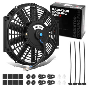 DNA MOTORING front view of 12-inch slim fan showing compact profile and improved clearance