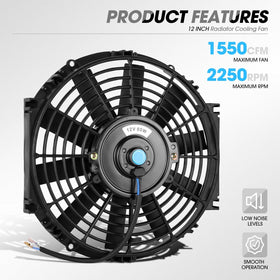 DNA MOTORING fan installed as a push fan increasing condenser airflow and efficiency