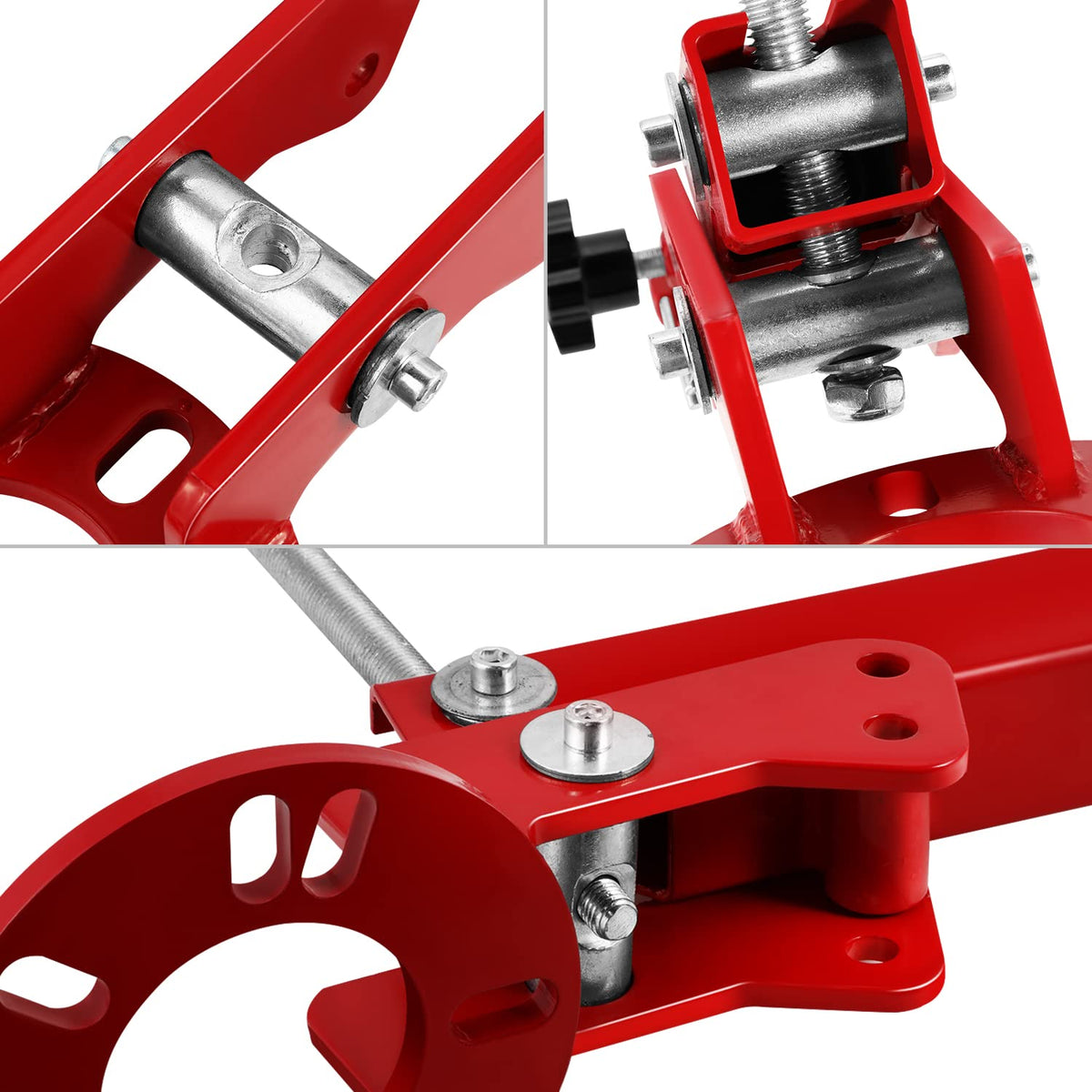 DNA MOTORING photo with wheel for scale showing compact size and workshop fit