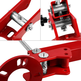 DNA MOTORING photo with wheel for scale showing compact size and workshop fit