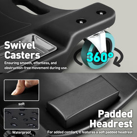 DNA MOTORING six swivel casters for smooth maneuvering and reduced friction