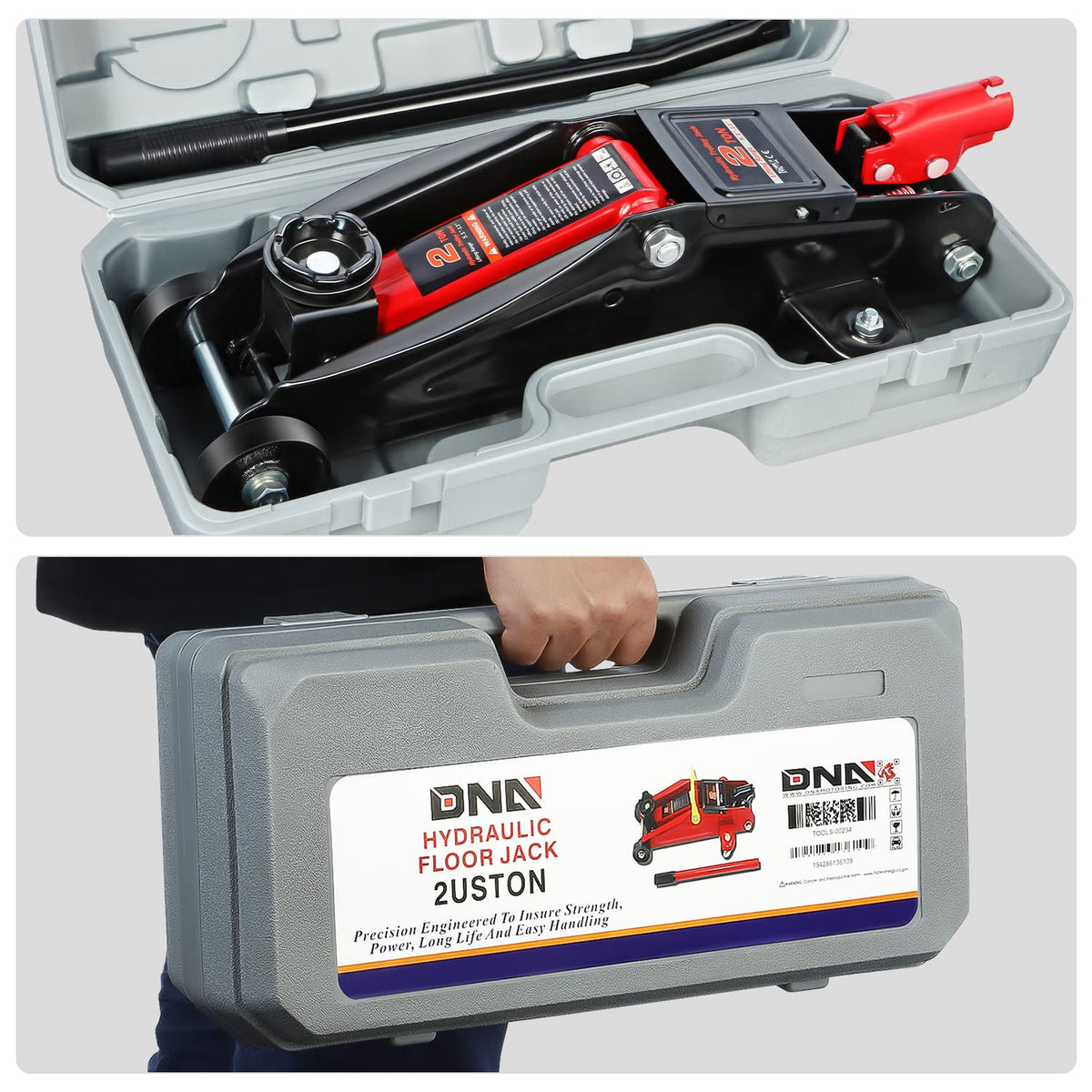 DNA Motoring beside tape measure for scale showing compact size and portability