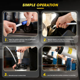 DNA Motoring two suction tubes close-up for versatile fluid extraction