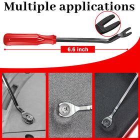 DOAHO tool in use removing car door trim to prevent scratches while prying
