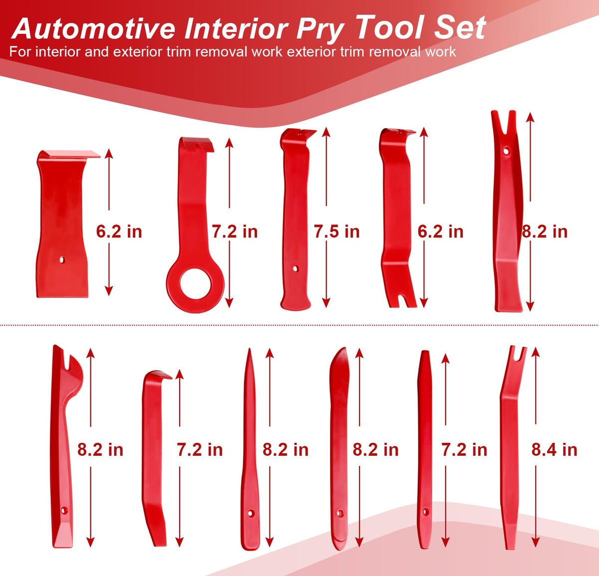Doaho close-up of nylon pry tool tip protecting paint while levering trim