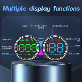 Docbraces HUD installed on vehicle dash offering distraction-free speed monitoring
