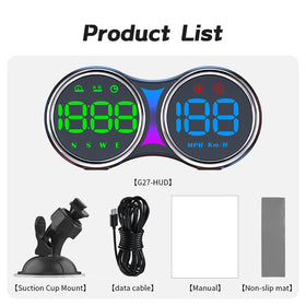 Docbraces in-use during driving showing real-time GPS speed and helpful alerts