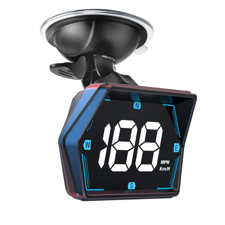 Docbraces front display showing clear speed readout for safer driving
