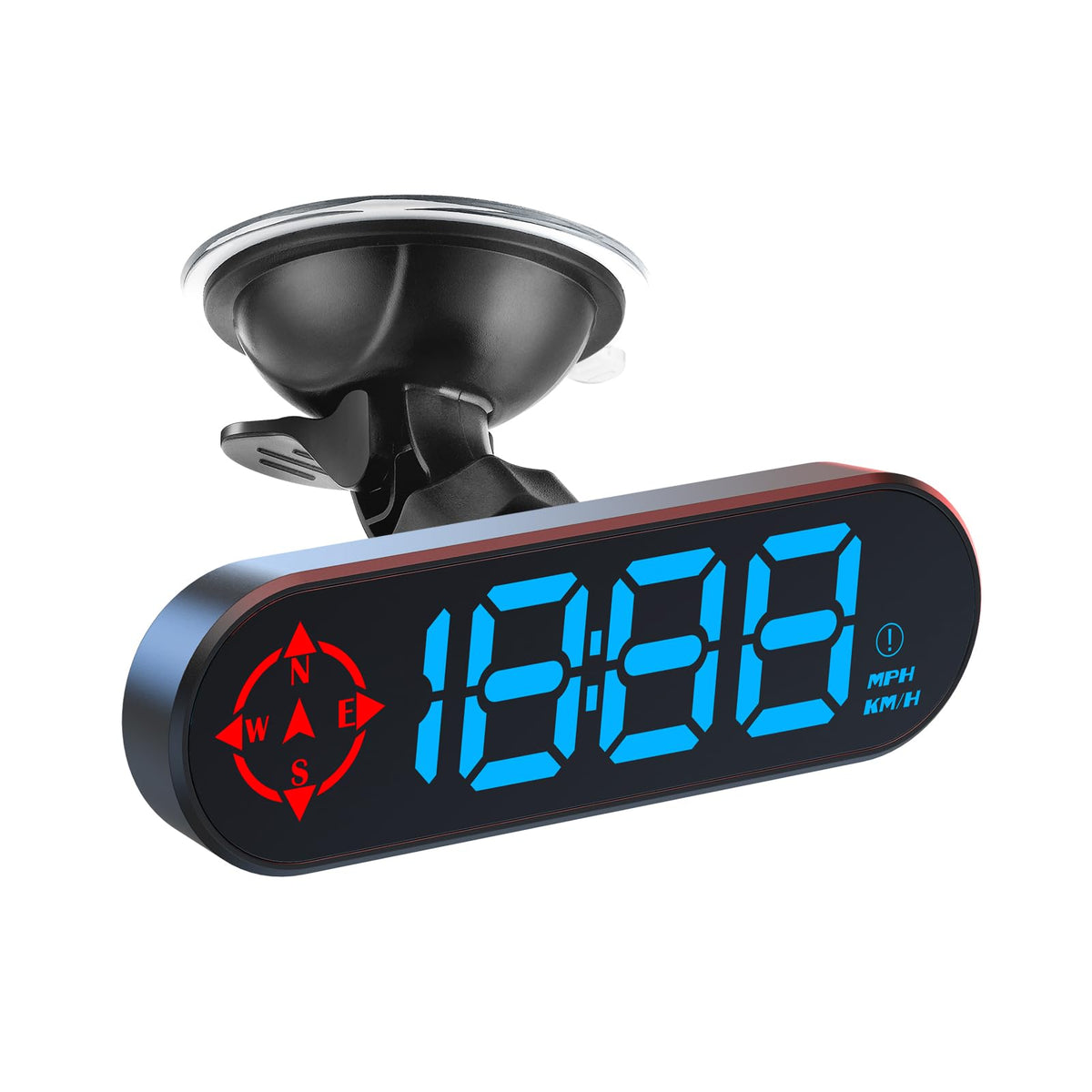 Docbraces HUD front panel showing large 4.63-inch display for clear speed reading