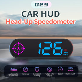 Docbraces HUD LED alert array illustrating triple-level overspeed visual warning benefit