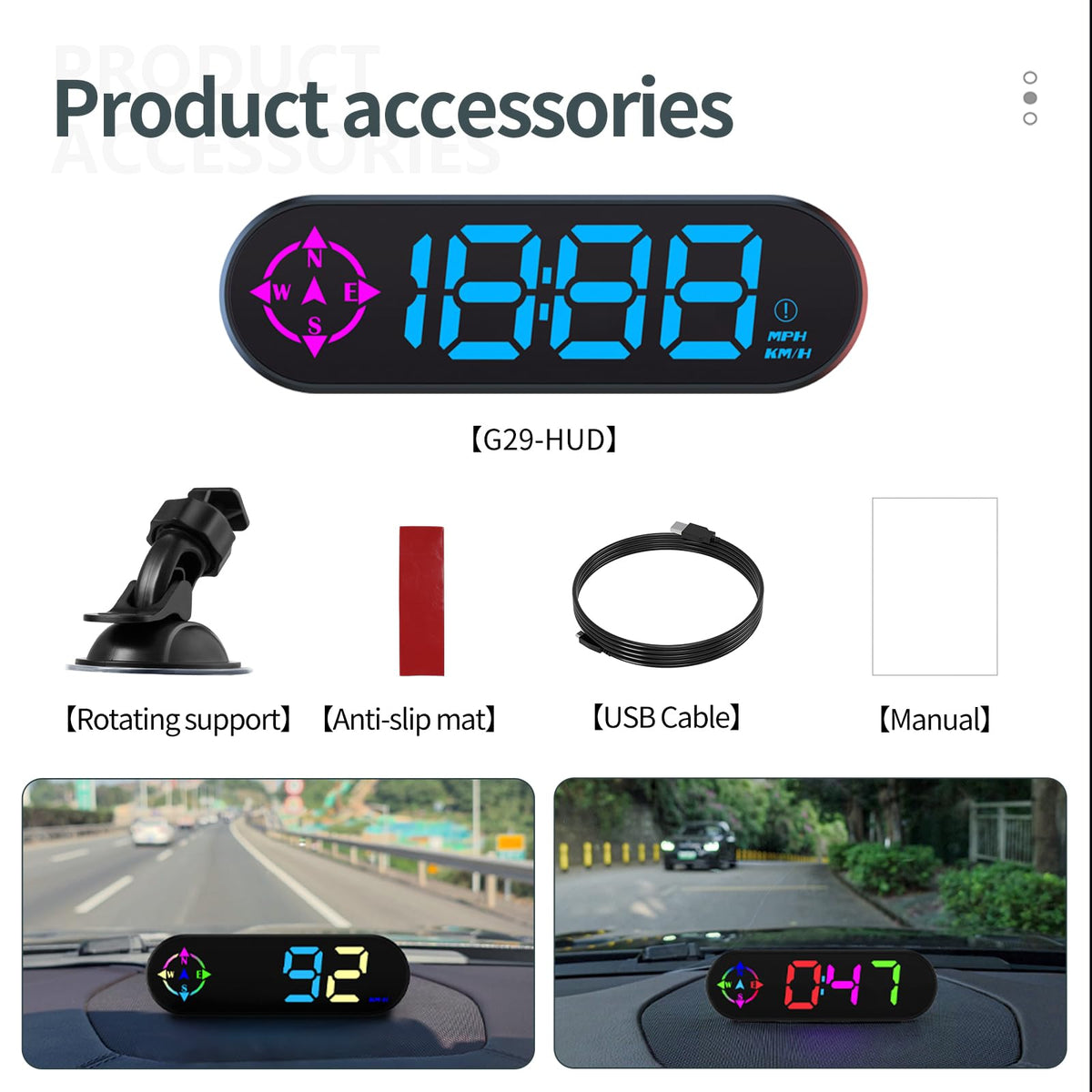 Docbraces HUD power cable and plug demonstrating simple 5V plug-and-play setup benefit