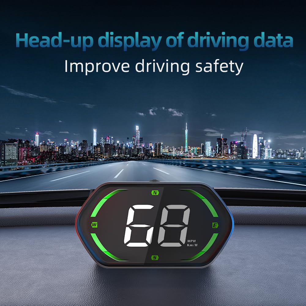 Docbraces HUD projected on windshield, reducing driver glance time