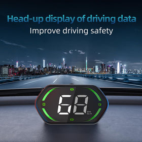 Docbraces HUD projected on windshield, reducing driver glance time