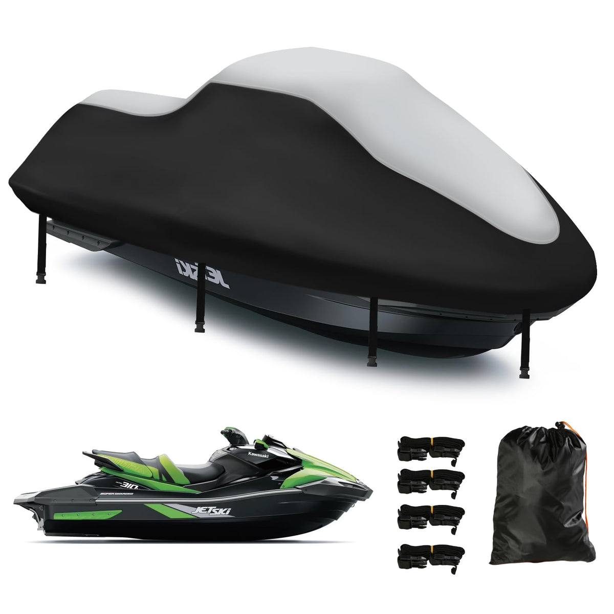 DOCEPERT front view full cover protecting jet ski, weatherproof protection