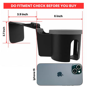 DockCharged integrated phone slot with device and drink organized for easy access