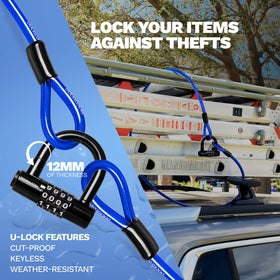 DocksLocks close-up of 12mm chrome-plated shackle showing cut resistance benefit