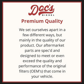 Doc's Auto Parts filters next to ruler showing exact size and scale