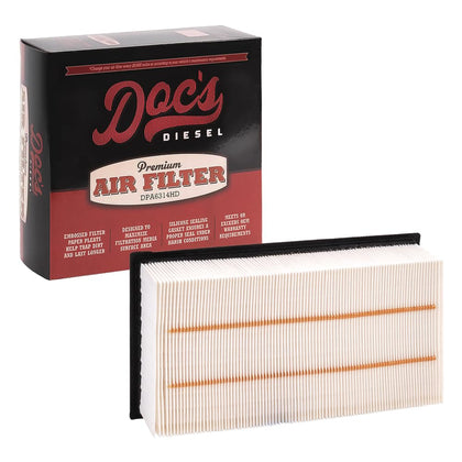 Doc's Diesel front view showing filter shape and fit for quick identification and correct purchase