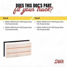 Doc's Diesel close-up of pleated media highlighting deep folds that capture fine dust and debris