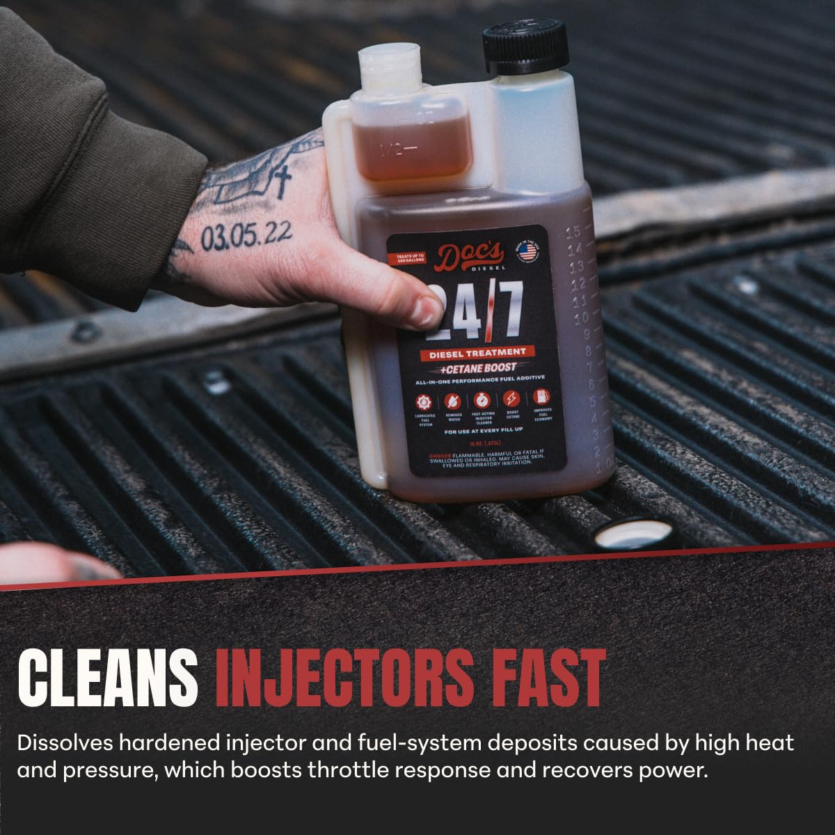 Doc's Diesel concept image showing cleaner injectors and protection