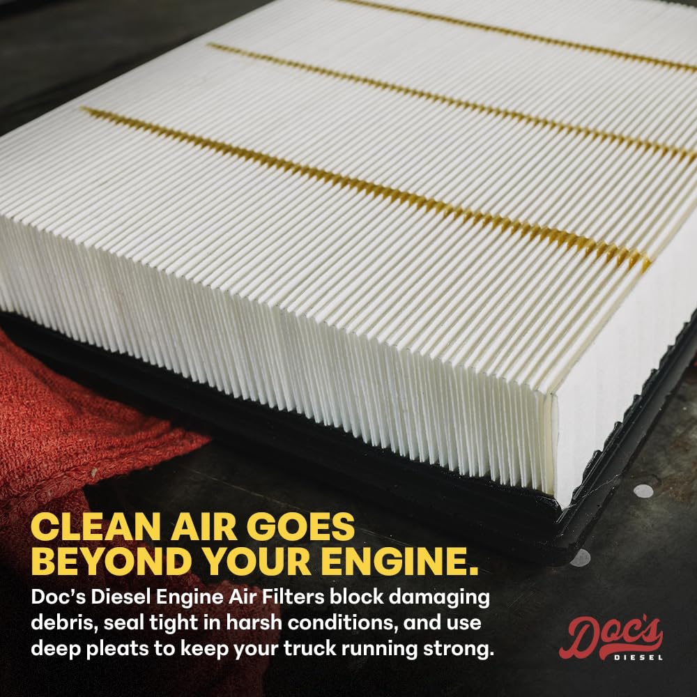 Doc's Diesel installed in truck air housing showing straightforward direct-fit replacement