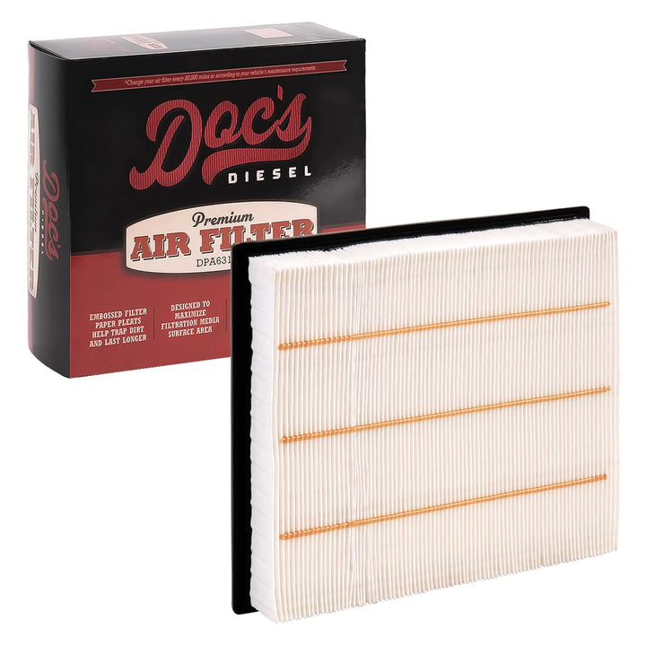 Doc's Diesel front packaging showing model DPA5512 and fitment benefits