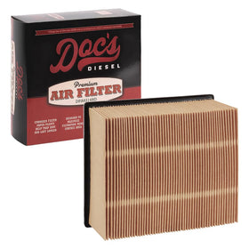 Doc's Diesel front view showing packaging and label, clear fit and part info