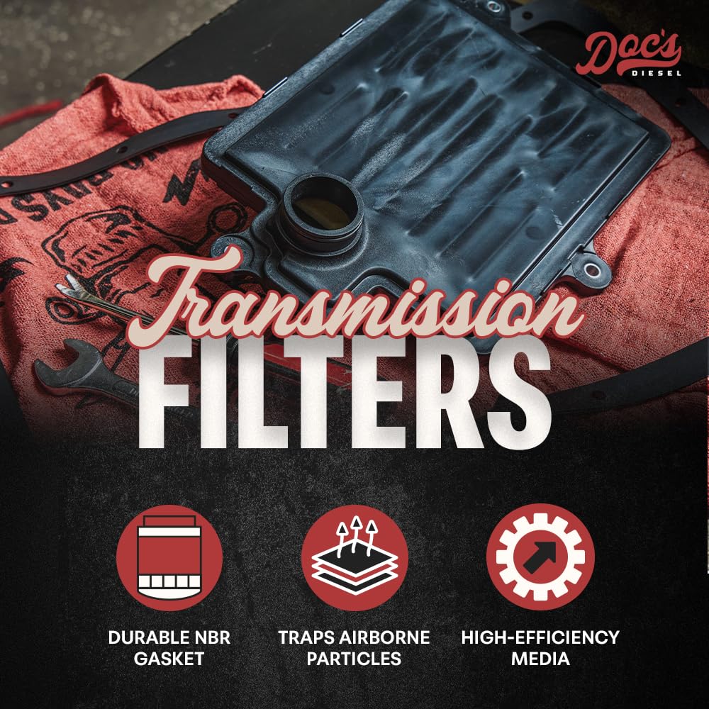 Doc's Diesel transmission filter kit contents laid out for quick install