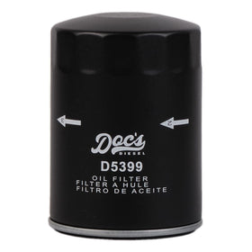Doc's Diesel D5399 oil filter macro view showing construction for improved oil cleanliness