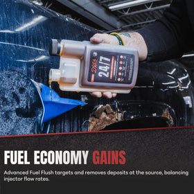 Doc's Diesel being added to a pickup fuel tank for improved starts