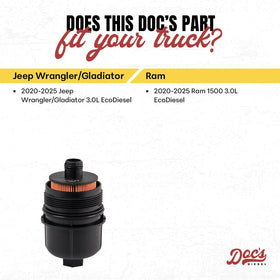 Doc's Diesel thread and gasket detail demonstrating secure leak-resistant seal