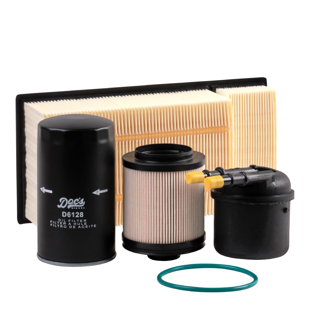 Doc's Auto Parts fuel filter front view showing fit and protection
