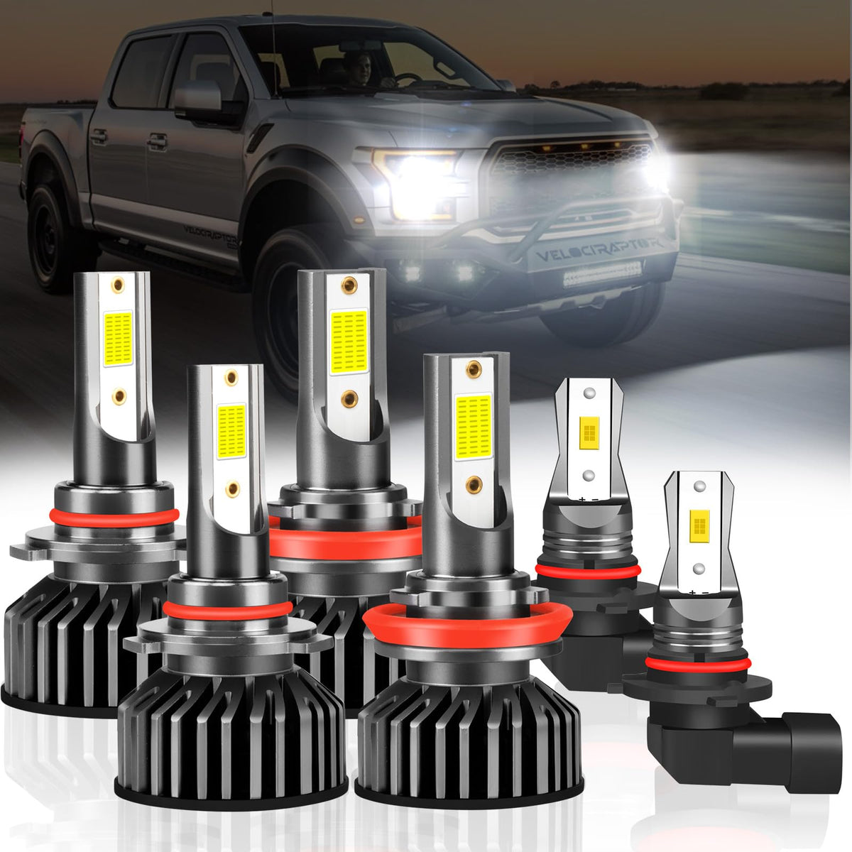 Generic installed on Dodge Ram front showing brighter headlight beam