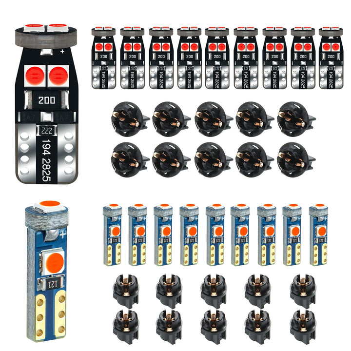 DODOFUN front packaging showing red LED bulbs and sockets for quick identification and convenience