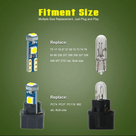 DODOFUN bulbs installed in instrument cluster showing clearer gauge visibility benefit