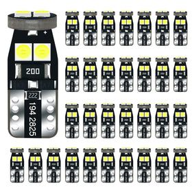 DODOFUN T10 front view showing compact bulb and wedge base, bright benefit