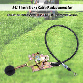 Dofank brake cable installed on Bad Boy MZ mower illustrating restored brake function and safety