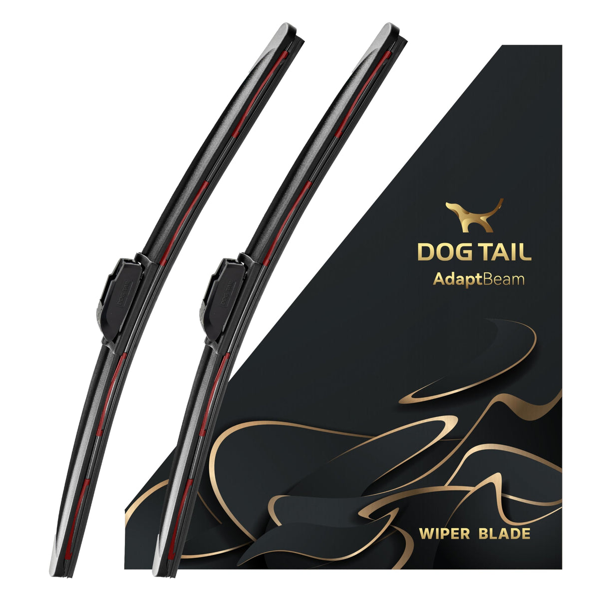 DOG TAIL front packaging showing the 22 inch two-pack and benefit of clear visibility
