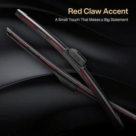 DOG TAIL blades clearing a wet windshield while driving, improving road visibility