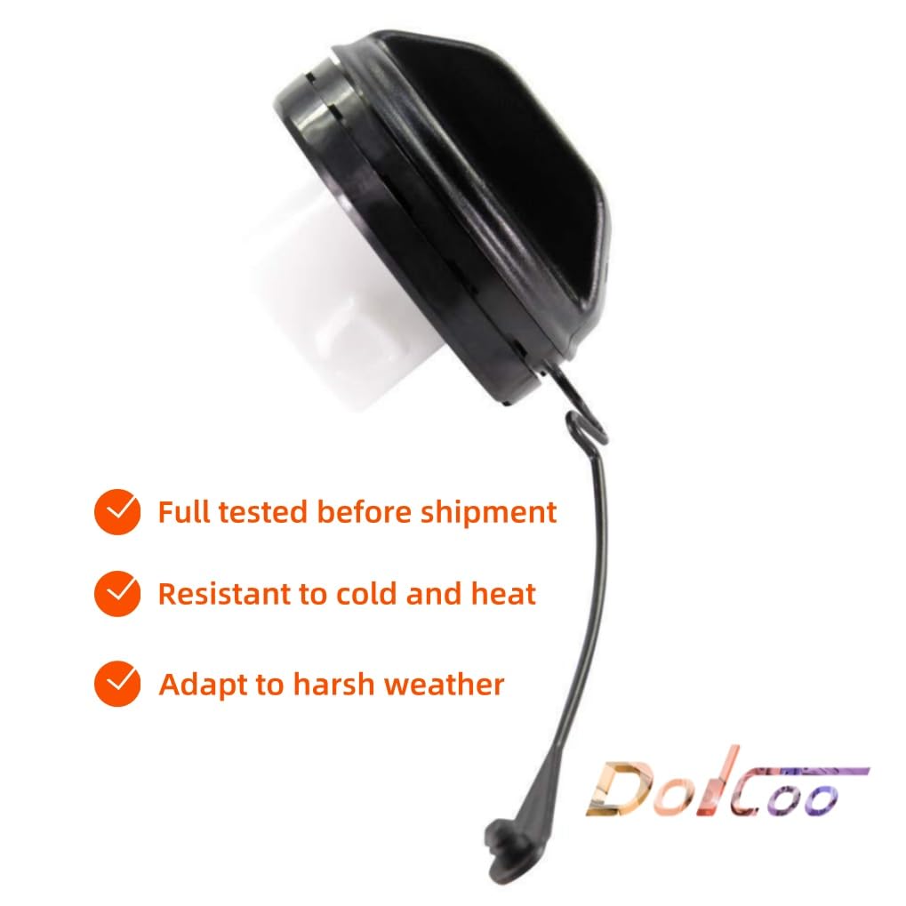 DOICOO gas cap installed on vehicle filler neck demonstrating correct fit