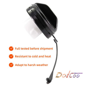 DOICOO gas cap installed on vehicle filler neck demonstrating correct fit