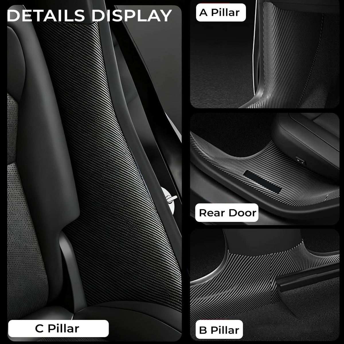 doietc carbon fiber texture close-up highlighting durable finish