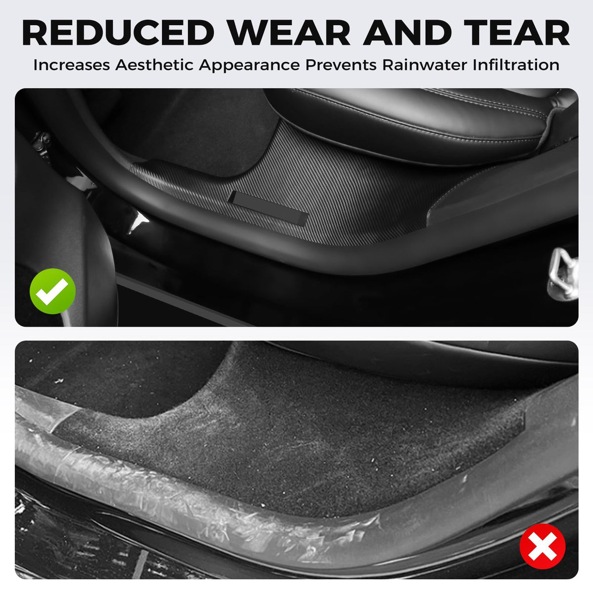 doietc center console anti-kick pad installed for scuff prevention