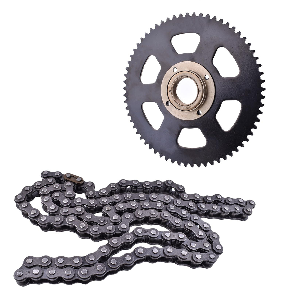 doinal front view of alloy 65T sprocket showing precise teeth and durability