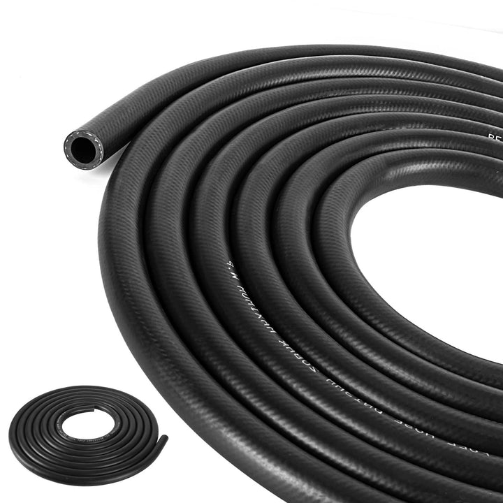 dojobkinb front view of coiled 20ft fuel hose showing length and sturdy construction