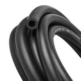 dojobkinb coiled fuel hose front view showing durable construction and easy routing