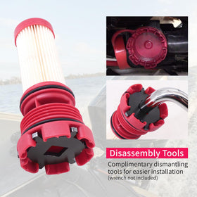 Dokili install-removal wrench displayed with filter for faster, safer service